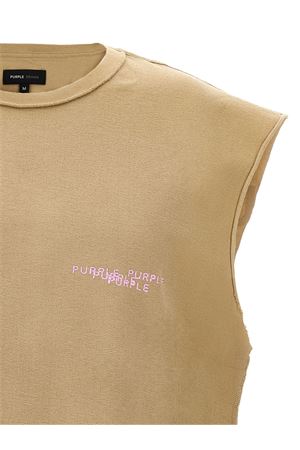 Textured T-Shirt PURPLE BRAND | P103JTRS225TAN